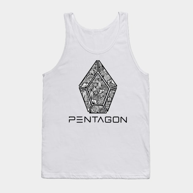 Pentagon Zentangle Logo Tank Top by TheHermitCrab